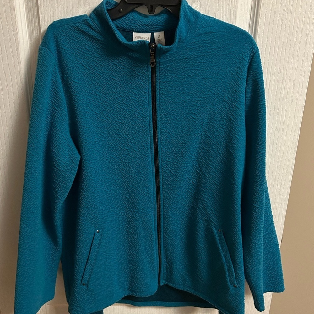 Chico's Vibrant Blue Utility Jacket